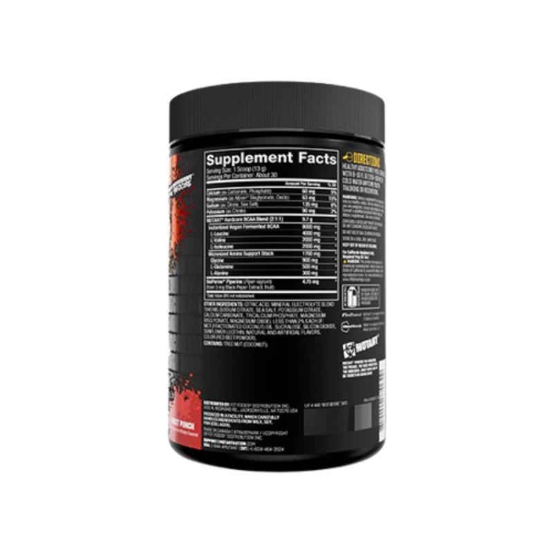 Aminoácidos Bcaa Mutant Hardcore BCAA 390 g 30 serv - Imagen 4