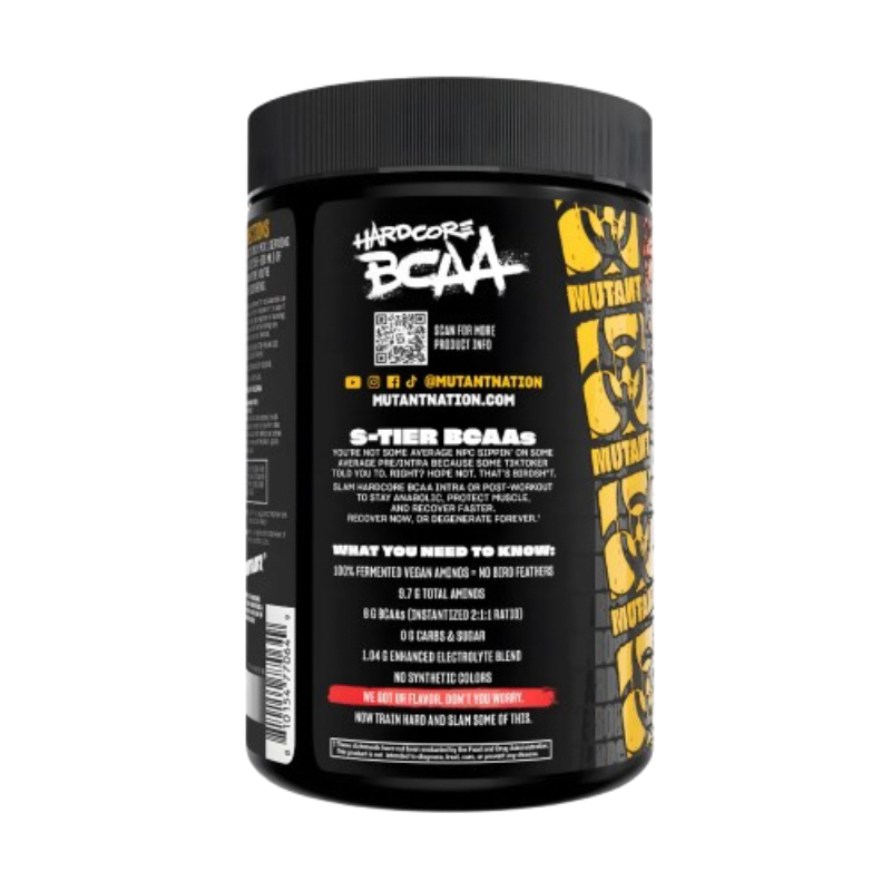 Aminoácidos Bcaa Mutant Hardcore BCAA 390 g 30 serv - Imagen 3
