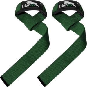 Correas de muñeca para levantamiento de pesas LIONCO - color verde Straps