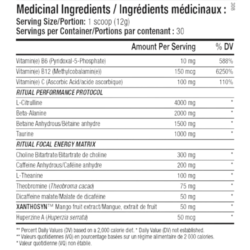 Pre Entreno Ritual ANS 30 serv - Imagen 2