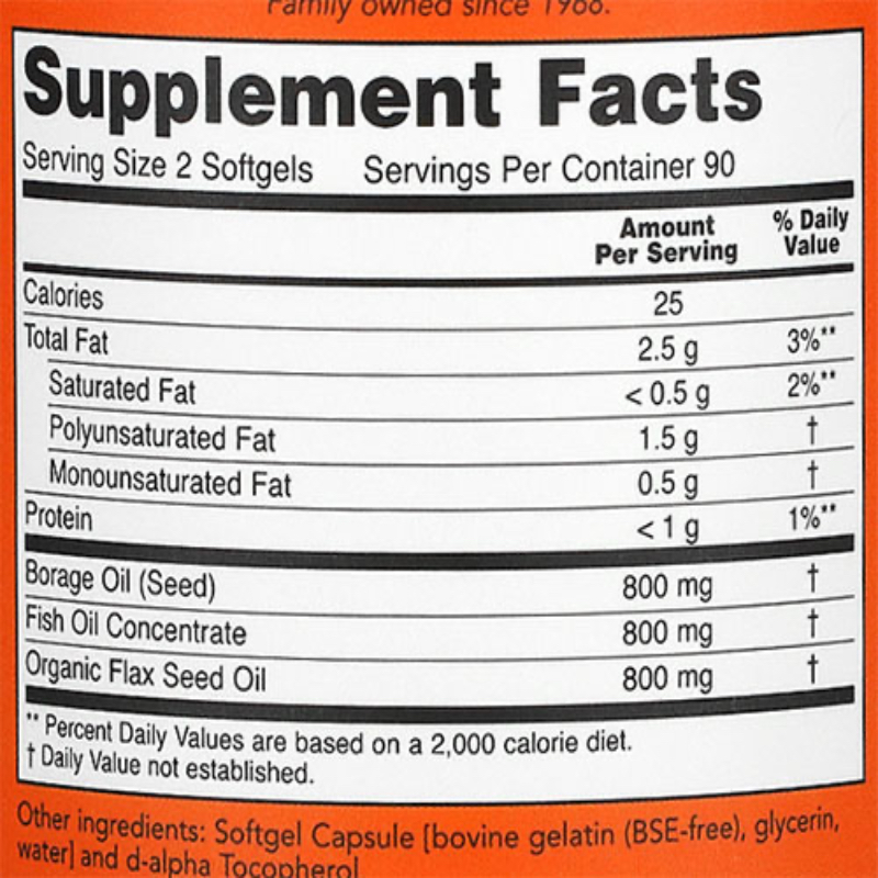 Omega 3 6 9 Super Omega 3 6 9 Now Foods 1200 mg 90 softgels - Imagen 2
