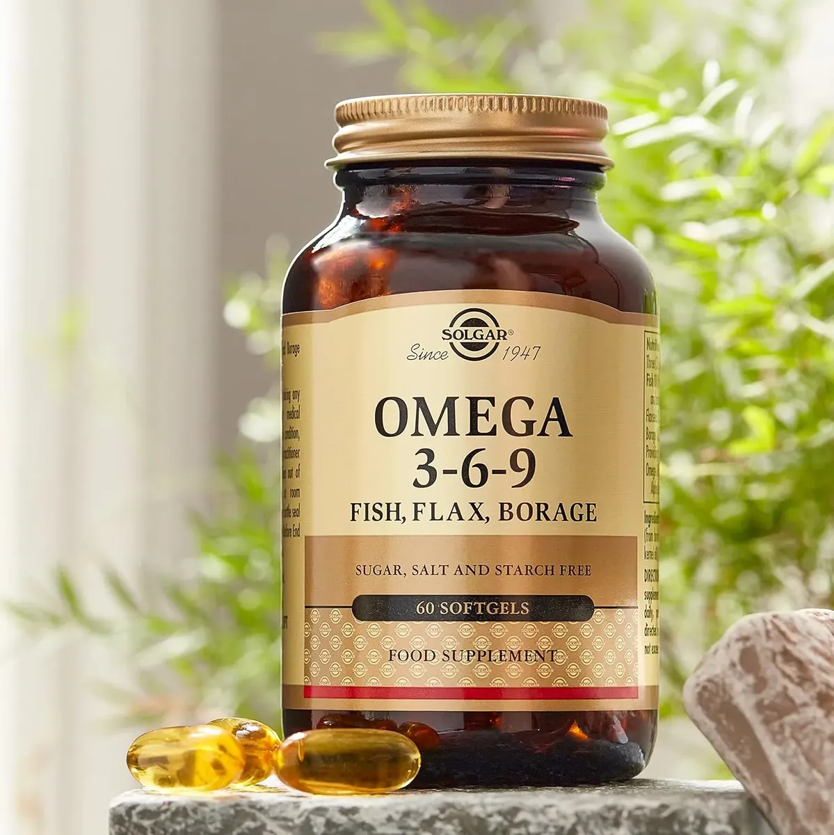 Omega 3 6 9 Solgar 1300 mg 120 softgels - Imagen 3