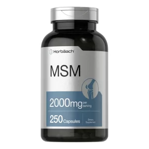 MSM 2000 mg Soporte avanzado para articulaciones, piel y recuperación muscular Horbäach 250 cap