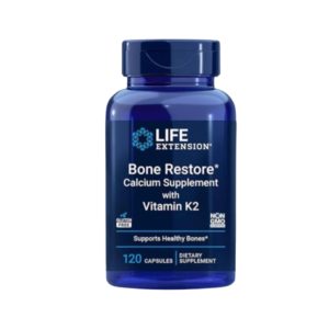 Bone Restore 3 Tipos De Calcio Absorbible Con Vitamina D3 K2 Huesos Fuertes Vitaminas D3 K2 Minerales Huesos Dientes Corazón Life Extension 120 cap