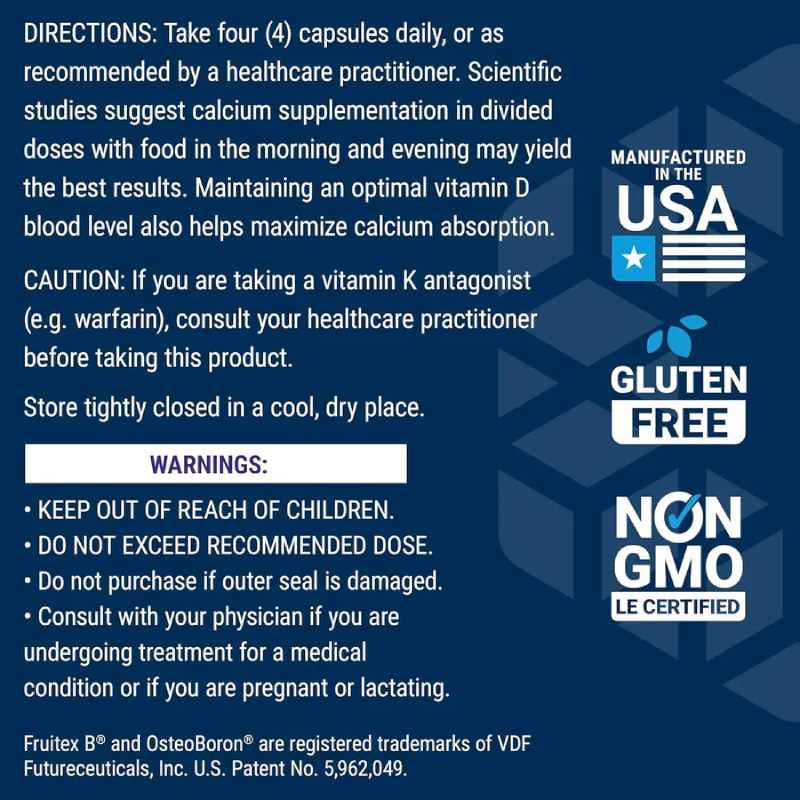 Bone Restore 3 tipos de calcio absorbible con vitamina D3 K2 Huesos fuertes Vitaminas D3 K2 Minerales Life Extension 120 cap - Imagen 5