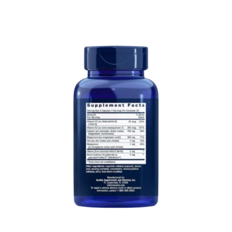 Bone Restore 3 tipos de calcio absorbible con vitamina D3 K2 Huesos fuertes Vitaminas D3 K2 Minerales Life Extension 120 cap - Imagen 3
