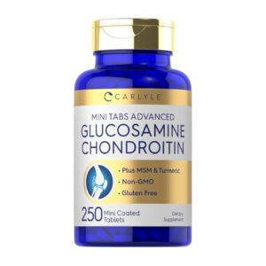 Glucosamina Condroitina MSM 1650 mg Premium Fórmula Avanzada 8 en 1 Articulaciones Carlyle 250 Mini Tabletas