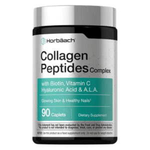 Colágeno Péptidos Biotina Vitamina C Ácido Hialurónico Ácido Alfa Lipoico Horbaach 90 Cap