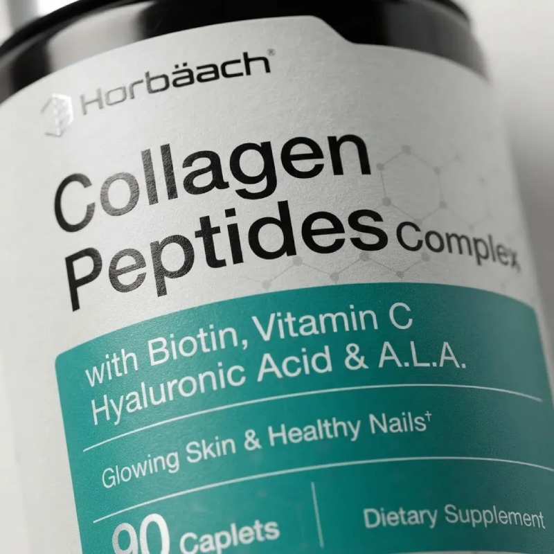 Colágeno Péptidos Biotina Vitamina C Ácido Hialurónico Ácido Alfa Lipoico Horbaach 90 Cap - Imagen 9