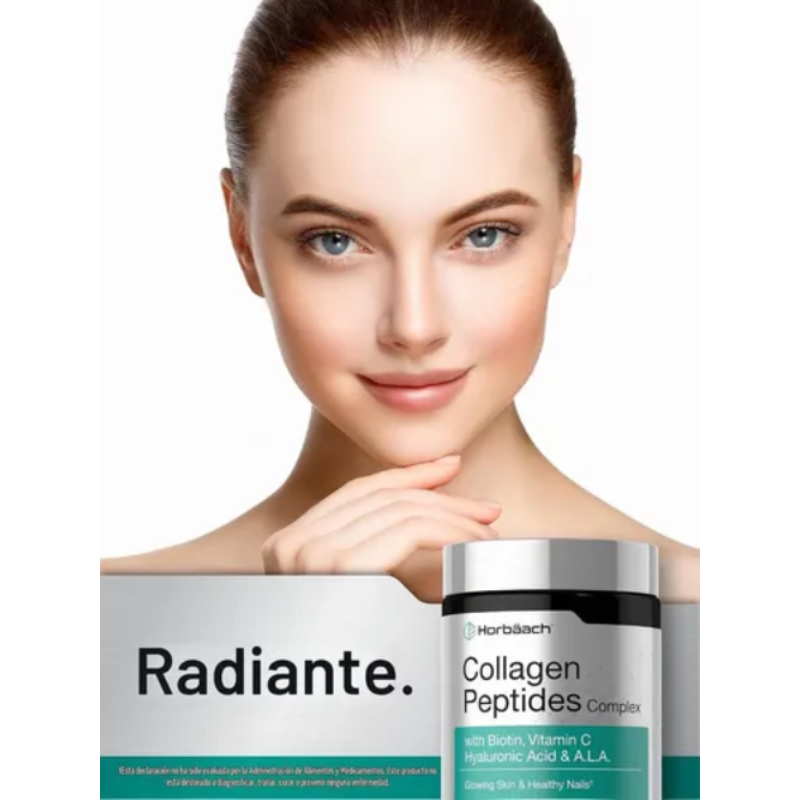 Colágeno Péptidos Biotina Vitamina C Ácido Hialurónico Ácido Alfa Lipoico Horbaach 90 Cap - Imagen 7