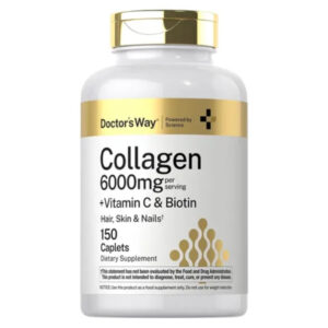 Colágeno Péptidos 6000 mg Biotina 5000 mcg Vitamina C 40 mg Doctor's Way 150 Cap